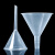 冰禹 BYA-145 塑料透明小漏斗 实验室三角漏斗 耐高温锥形漏斗 60mm（1个）