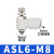 气管接头气缸节流阀 PSL4/6/8-M5/01/02可调节气动调速阀 ASL6-M8