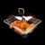 erisi透明面包罩蛋糕点心水果盘带盖 试吃盒保鲜凉菜冷餐自助餐展示盘 大号2CM高白盘+密封翻盖