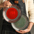 舍里美式陶瓷手绘西餐盘子圆盘彩色牛排盘汤盘菜盘沙拉盘微波炉餐盘 梅花碗盘组合 8英寸 单个入