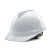 正远ABS安全帽 V型防砸透气工地安全帽 白色按键式 1顶