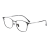 木川光学眼镜超轻纯钛方框男士眼睛框时尚女式眼镜架防雾蓝光智能变色 黑银色01镜框+ 木川 1.56 防蓝光镜片 0-200度