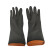 联利牌 双色耐酸碱 工业橡胶防油防化双层胶皮手套 黑色 中袖 5双
