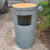 适配公园景区 仿树桩分类垃圾箱 园林庭院防腐木垃圾 开盖直垃圾桶可固定 长宽高