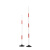 联保汇 蛇形跑杆标志杆 障碍物标志杆 红白训练杆1.5mPVC红白杆+2.3kg橡胶底座