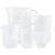 SY5018 刻度杯 实验室用品器皿塑料量杯塑料烧杯 有盖500ml2个