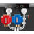 防电墙通用安全接头隔电墙大流量防触电漏电墙配件 升级款铜牙加厚（红色+蓝色）