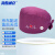 海斯迪克 HKQS-58 医生帽手术帽 棉加扣吸汗巾 心电图刺绣护士帽 印花包头帽 葡萄紫