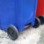 益美得 上海款干湿分离分类垃圾桶大号环卫带轮垃圾箱 可挂车240L蓝色（可回收物）