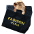 塑料袋子服装店手提袋装衣服定制礼品袋包装袋购物袋胶袋订 桔红色 黄色小鹿 50个一包 x 宽30cm*高20cn+底8c
