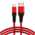 QADJG 尼龙编织数据线布艺编织充电线6A快速充电线适用于安卓苹果Type-c 苹果 蓝色