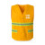 曼睩 网布四杠披肩橙色 网布多口袋反光衣反光背心道路安全指挥应急救援施工马甲ML002