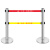 警示带式不锈钢伸缩围栏 5五米双层隔离带警戒线排队柱安全护栏杆