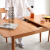 源氏木语实木伸缩餐桌小户型樱桃木饭桌北欧餐厅桌子长方形折叠桌