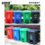 安赛瑞 分类脚踏垃圾桶 新国标加厚分类垃圾箱 68L 户外大号工业商用环卫塑料垃圾箱 蓝色700062