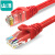 山泽(SAMZHE) 六类网线 CAT6类千兆网络8芯双绞连接线 工程宽带非屏蔽成品跳线 RED-6010 红色1米