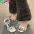 卡帝乐鳄鱼（CARTELO）品牌一字带凉鞋女2024年仙气配裙子法式感粗跟高跟鞋子女夏季 米色 37 标准码数