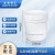 米奇特工 白色15L小水桶塑料密封带盖桶洗车桶 TQSP15