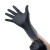 爱马斯 GPNBC 一次性丁腈手套标准型无粉麻面左右手通用黑色M码 100只装
