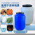 普力捷 塑料桶储水桶带盖发酵升化工桶大号蓄水桶 25L/蓝色标准款