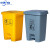 适用中环力安 废物垃圾桶医院用利器盒加厚黄色医院诊所脚踏 15L