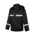 久匀 外卖骑手摩托车防暴雨雨衣 交通反光警示 分体式雨衣套装 黑色双杠反光套装 M码(160-165)