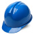 酷仕盾 透气安全帽 防砸 新国标 ABS 美式一字工业头盔 一顶 蓝色 