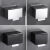 沸耐笙 FNS-31524 不锈钢纸巾盒卫生间防水抽纸盒 K17-黑色 1个