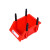 万汇尔货架斜口分类零件盒收纳盒塑料盒配件仓库工具螺丝物料五金货架分类盒 A8红色（155*107*75mm）