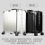 世界地理飞行员空姐登机箱铝镁合金行李箱铝框18英寸旅行箱男电脑密码箱 奢华银（横纹铝镁合金） 18英寸 -可登机