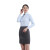 中神盾V-802  男女式长袖衬衫修身韩版职业商务条纹白领条纹衬衣春夏定制 蓝色平纹（1-9套）39码（2XL）