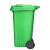 舒蔻(Supercloud)分类垃圾桶大号带盖塑料户外环卫物业酒店商用国标厨余垃圾 绿色100L