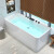 浴缸小户型按摩独立式亚克力浴缸成人家用冲浪保温恒温浴缸定制 银色五件套+浴缸 1.1m