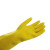 劳博士 LBS844 橡胶手套 加厚清洁擦车劳保防滑化工水产 黄色5副S
