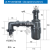 实验室PP水槽防臭器 防臭壶 P型防虹吸瓶式存水器 存水弯 回水弯 套餐：出口40短款黑色下水软管
