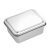 提拉米苏托盘器皿专用容器304不锈钢方盘长方形带盖铁盒平底盘子 砂光33*15*6cm带盖