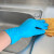 塞莫诗一次性合成手套蓝色食品级 多用途防水隔离厨房卫生酒店加厚型S901BL 100只大号L