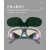 翻盖眼镜二合一两用可以上翻电焊防目镜墨绿透明 翻盖眼镜+深绿眼镜