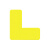 巨成 5S管理标识贴牌定位贴 场地办公用品定置标识标贴 L型 黄色 10个装 长15cm宽5cm