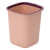 金诗洛 K5360 (1个)北欧风压圈式垃圾桶 无盖敞口塑料纸篓办公室卫生间垃圾桶 大号粉