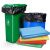 海斯迪克 商用彩色大号垃圾袋 分类袋 加厚塑料平口袋(50个) 60*80cm绿色 HKT-244