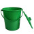 简厚 垃圾桶带盖圆形垃圾分类垃圾桶塑料圆桶加厚手提桶 绿色20L圆桶