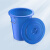 米奇特工 大号圆桶塑料水桶 带盖加厚储水桶 酒店厨房工业环卫物业垃圾桶 发酵桶 带盖（白色）160升