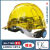 新款透明安全帽工地防砸抗压可视监理电车头盔印字 透明安全帽黄色