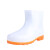 久臻 男式PVC低筒雨鞋黑白牛筋底低帮雨靴防水防油工作水鞋胶鞋 白色 39