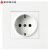 星月情（Xingyueqing）16A欧标德式墙壁插座 86型面板德规德标欧规欧式接地电源插座