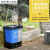 家庭清洁分类干湿两用垃圾桶脚踏带盖加厚 蓝黄 可回收+其他(20L)