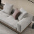 全友家私意式极简康纳利布艺沙发钢板扶手设计师客厅皮配布组合沙发 麻布配皮 直排组合300CM