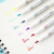 日本ZEBRA斑马荧光笔WFT8学生用双头记号笔粗细两用软笔手账绘画涂写设计彩色粗划重点标记笔 柔和灰