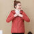 缇曼莉棉服女新款冬季外套修身棉衣女短款洋气中年连帽棉袄韩版 砖红色 XL 建议105-120斤
